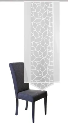 Produktbild von Home Wohnideen Schiebevorhang Jacquard Blätter 125 x 57 cm Weiss