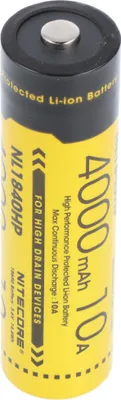 Produktbild von Nitecore 18650 Li-Ion Akku, NL1840HP, 4000mAh, mit Schutzschaltung