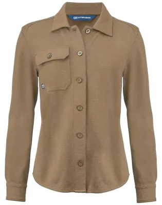 Image de Cutter & Buck - Chemise pour femmes "Advantage Leisure", avec poche poitrine, modèle ET268 (Taille M), couleur kaki