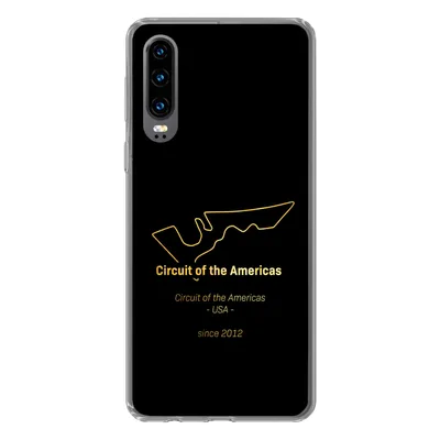 Produktbild von MuchoWow® Handyhülle Schutzhülle Hülle für Huawei P30 Vereinigte Staaten - F1 - Rennstrecke Silikon Softcase Handy Hülle - Kartenbesitzer