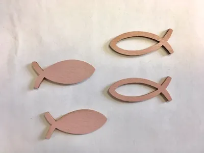 Produktbild von 16 Holzstreuteile Fisch hellrosa