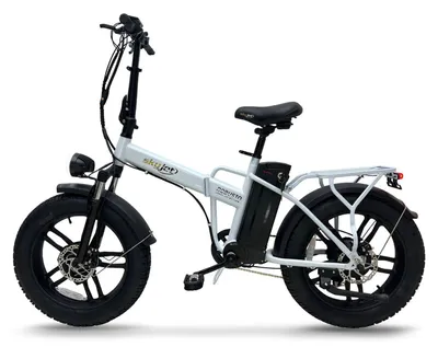 Immagine prodotto di Fat Bike Elettrica Skyjet Robusto Bici Elettrica Pedalata Assistita Pieghevole Autonomia 30-50 km Bianco