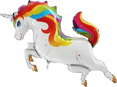 Produktbild von Einhorn-Folienballon, bunt, 21"", 1 Stk.