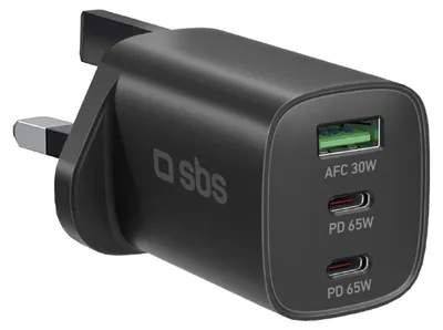 Immagine prodotto di SBS Caricatore 65W 2 USB‑C + USB‑A Con Spina UK