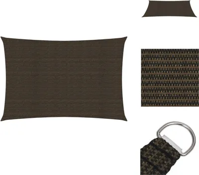 Immagine prodotto di vidaXL Tenda da sole 160 g/m² Marrone 2x4 m HDPE - Ombrelloni e tende da sole