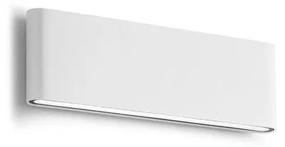 Produktbild von GES883C Doppelstrahl-Außenwandleuchte aus mattweißem Aluminium-Druckguss, 2 x 12 W LED, 3000 K, 1310 lm, Schutzart IP54, nicht dimmbar – Gealuce