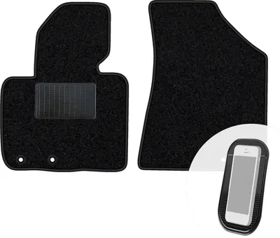 Produktbild von moto-MOLTICO Vorne Fußmatten Auto Velours Autoteppiche Schwarz Automatten Set 2-teilig passend für Kia Sorento II 2012-2014