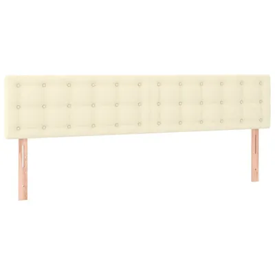 Image de Têtes de lit Crème 180x5x78/88 cm Similicuir