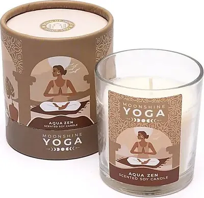 Zdjęcie produktu dla Świeca woskowa sojowa Moonshine Yoga Aqua Zen - opakowanie 4 szt. - 128g