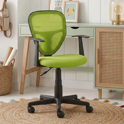 Produktbild von Schreibtischstuhl Kinder STUDIO-1 höhenverstellbar, Grün - Bürostuhl für Kinderzimmer ergonomisch, drehbar mit Armlehnen, atmungsaktiver Meshbezug [max. Belastbarkeit 100 kg]
