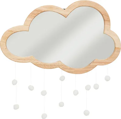 Image de Spiegel wolke aus holz 40x36cm  - Atmosphera créateur d'intérieur