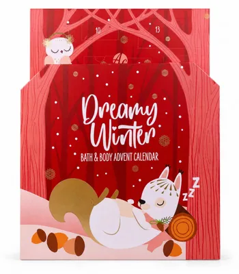 Obrázok produktu pre Adventný kalendár DREAMY WINTER s 24 prekvapeniami v červenej krabici Červená