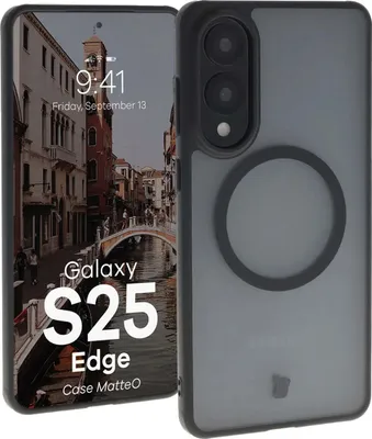 Produktbild von Bizon Case MatteO Magnetic Samsung Galaxy S25 Edge rauchschwarz