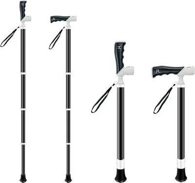 Immagine prodotto di Bastone da trekking in lega di titanio, telescopico, per anziani, leggero, antiscivolo, per escursioni e alpinismo