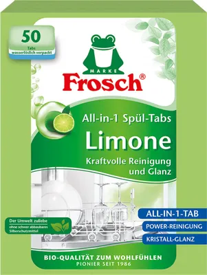 Produktbild von Frosch Limonen Geschirrspül-Tabs 50 Tabs - Reinigung und Glanz