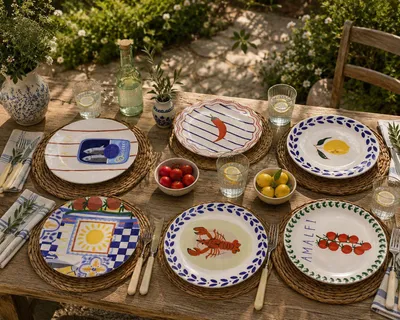 Produktbild von Hermia Concept, Hochwertiges Dessertteller-Set (6 Stück) aus 100% Keramik | 19,3 cm
