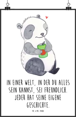 Produktbild von Mr. & Mrs. Panda Bild Panda Depression DIN A0 - Weiß - Geschenk, Wanddekoration, Stimmungstief, Depressiv, wanddeko, Affektiven Störung, Wandbild, Plakat, drucke