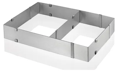 Verstellbarer Tortenring, Edelstahl, 18,5–34 x 27,5–52,5 cm