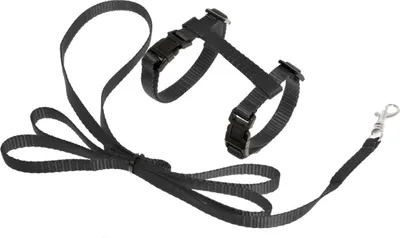 Produktbild von Karlie Art Sportiv - Katzengeschirr - Mit Leine - Nylon - Schwarz - 120x1 cm