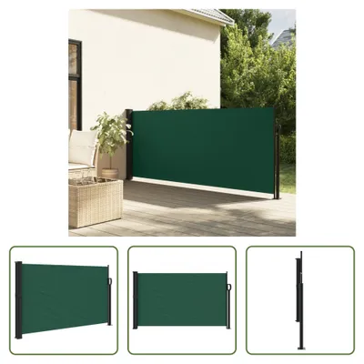 Image de The Living Store Store latéral extensible vert foncé 120x300 cm