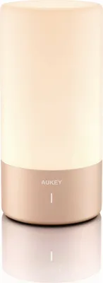 Produktbild von AUKEY LT-T6, LED Nachttischlampe, Berührungssteuerung Tischleuchte 360°, Dimmbar Touch-Tischlampe, RGB Atmosphärenlampe, 3 Helligkeitsstufen, Stimmungslampe für Schlafzimmer