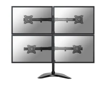 Produktbild von Neomounts NM-D335D4 - Aufstellung - Voll beweglich - für 4 LCD-Anzeigen - Schwarz - Bildschirmgröße: 25.4-68.6 cm (10"-27") - Schreibtisch-Ständer, Klemmmontage, Tülle, Tischmontage