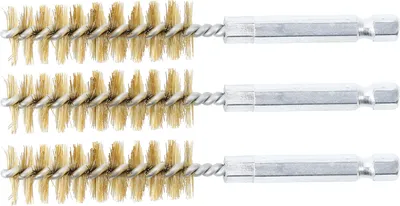 Immagine prodotto di BGS spazzola in ottone 15 mm esagono esterno 6,3 mm (1/4") 3 pezzi - 3078-15-M