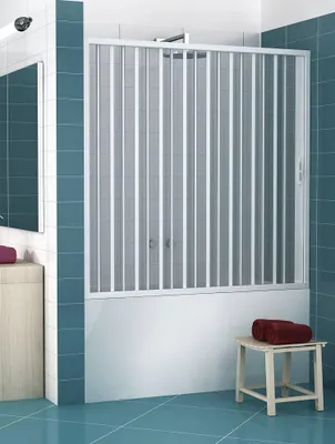 Immagine prodotto di Box sopravasca Libertè 160 cm in PVC a soffietto laterale — Kit fai da te, Italy