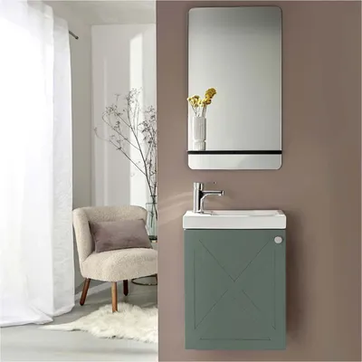 Immagine prodotto di Mobile lavabo AVA + specchio + set rubinetto