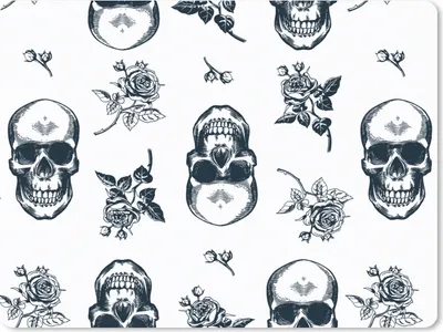 Produktbild von MuchoWow® Mauspad Mousepad Teens - Totenkopf - Muster 23x19 cm - Mousepads - Maus Mat - Pad - Mausunterlage - Schreibtischunterlage - Mauspad