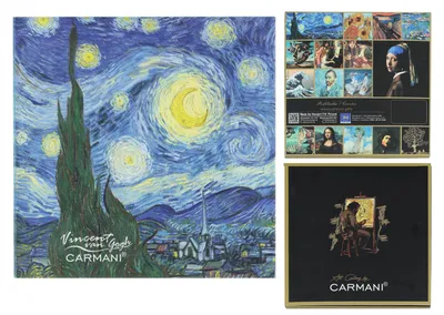 Produktbild von Glasuntersetzer - V. van Gogh, Sternennacht (CARMANI), KI-generiertes Bild