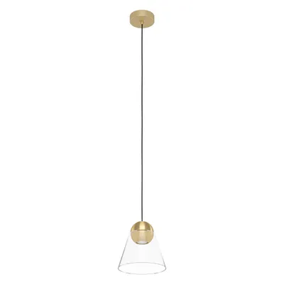 Immagine prodotto di Lampadario Contemporaneo Cerasella 1 Luce Acciaio Ottone Spazzolato