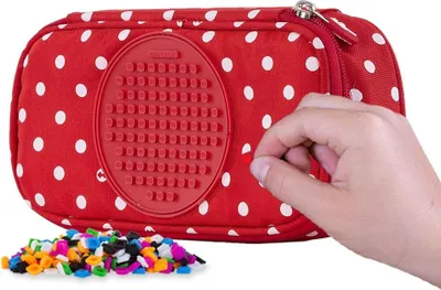 Immagine prodotto di PIXIE CREW astuccio per studenti in tessuto rosso a pois bianchi