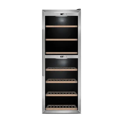 Produktbild von CASO Design Stand-Weinkühlschrank, für bis zu 126 Flaschen, 2 Temperaturzonen, 59,5x159,5x62 cm, WineComfort 1260 Smart, 728