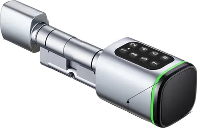 Image de Serrure intelligente, plusieurs modes de déverrouillage, port de recharge d'urgence, couleur argent