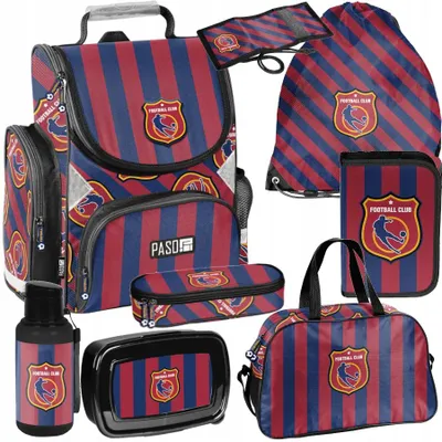 Produktbild von Mega Schulset XXL – Fußball 8-teiliges Schulranzen-Set Für Jungen & Mädchen Klasse 1–4 FOOTBALL