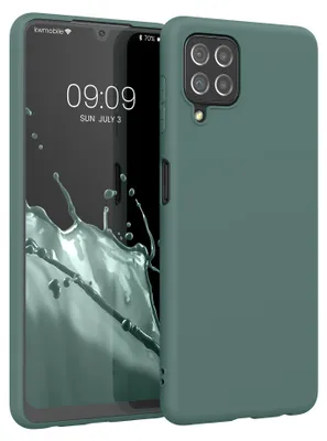 Produktbild von kwmobile Handyhülle für Samsung Galaxy A22 4G Hülle - TPU Case - Kabelloses Laden - Schutzhülle Cover in Blaugrün