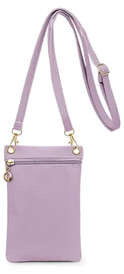 Immagine prodotto di Borsa per cellulare in morbida ecopelle, piccola, con tracolla removibile, per donna