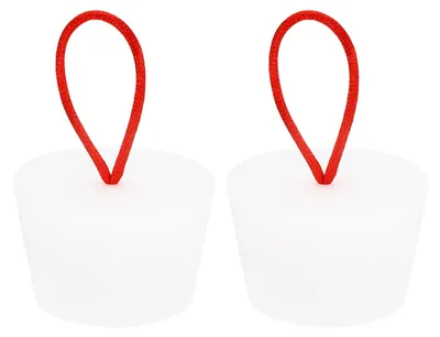 Silikon-Konusstopfen 38–48 mm, Badewannenstopfen, 2 Stück, Weiß