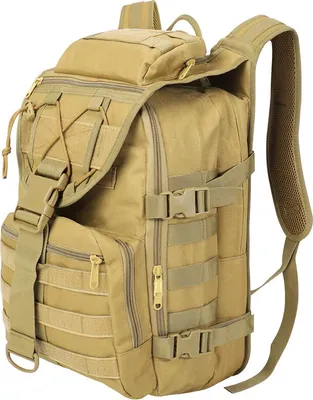 Image de (Kaki) Sac de chasse multifonctions d'extérieur, camouflage, militaire, randonnée, sac à dos de camping pour la randonnée d'extérieur, le camping, le trekking, la chasse