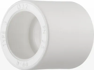 Produktbild von Ø 32mm, PPR Aqua Plus Muffe in Weiß | Wasserrohr, Heizungsrohr Klimaleitung Fusiotherm