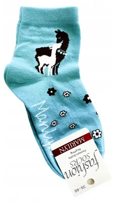Produktbild von Marilyn Bunte Socken mit Alpakamotiv Damen 36-40