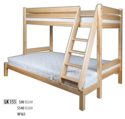 Immagine prodotto di Letto a castello Letto a castello in pino massiccio Letti in legno massiccio Letto per bambini Letto a soppalco Letto nuovo