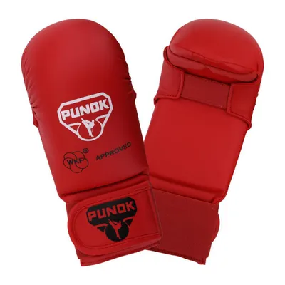 Produktbild von PUNOK Karate Handschuhe – WKF- für Kumite Training & Turnier Rot S