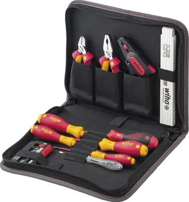 Produktbild von Wiha Werkzeug Set Elektriker gemischt 32-teilges Set mit Werkzeugmappe