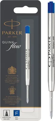 Produktbild von Parker Kugelschreiber, Tintenpatrone – Feine Spitze – Blaue QUINKflow Tinte – 1 Stück