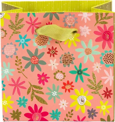 Produktbild von Goldbuch Geschenktasche Blooming Tales 10x10 cm gold