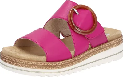 Produktbild von Remonte Damen Pantoletten Keilabsatz Leder Pink, 40 EU, leicht und mit guter Dämpfung für den Alltag