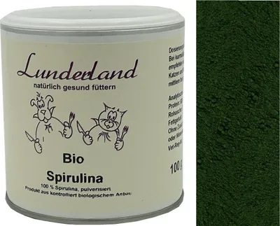 Produktbild von Lunderland Bio Spirulina 100g für Hunde und Katzen gemahlen und ohne weitere Zusätze