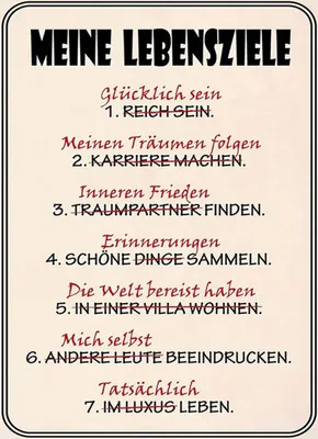 Produktbild von vianmo Holzschild 40x30 cm meine Lebensziele glücklich